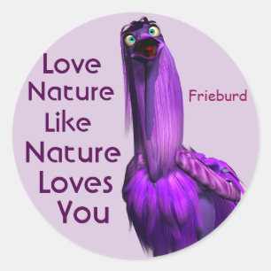 La nature vous aime des autocollants
