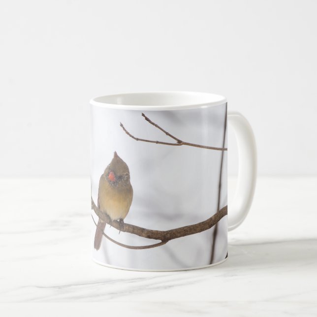 La Neige Dit À Nouveau À Mme Cardinal Coffee Mug (Devant droit)