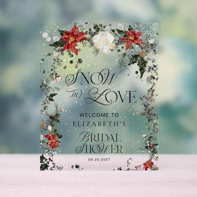 La neige en amour Fête des mariées d'hiver Bienven (Neutre)