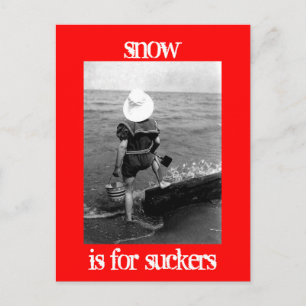 La neige est pour les cartes postales suceuses