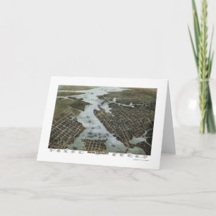 La Norfolk et Portsmouth, carte panoramique de VA