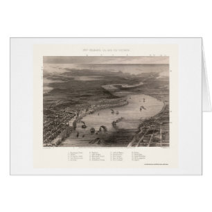 La Nouvelle-Orléans, carte panoramique de LA -