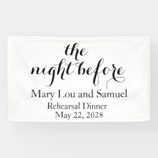 La nuit avant la bannière de la fête de répétition