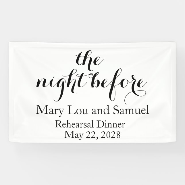 La nuit avant la bannière de la fête de répétition (Horizontal)