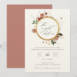 La Nuit Avant L'Automne Floral Invitation