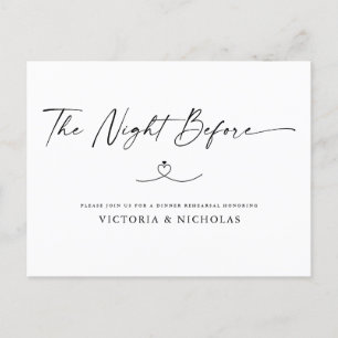 La Nuit Avant Le Dîner De Répétition Invitation