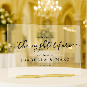 La Nuit Avant Le Dîner De Répétition Minimaliste