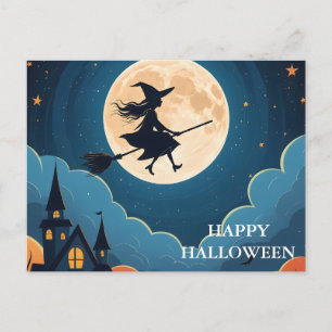La nuit d'Halloween effrayante avec Carte postale
