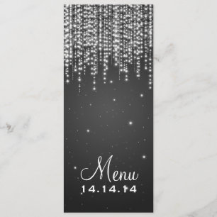 La nuit élégante de menu de mariage brillent le