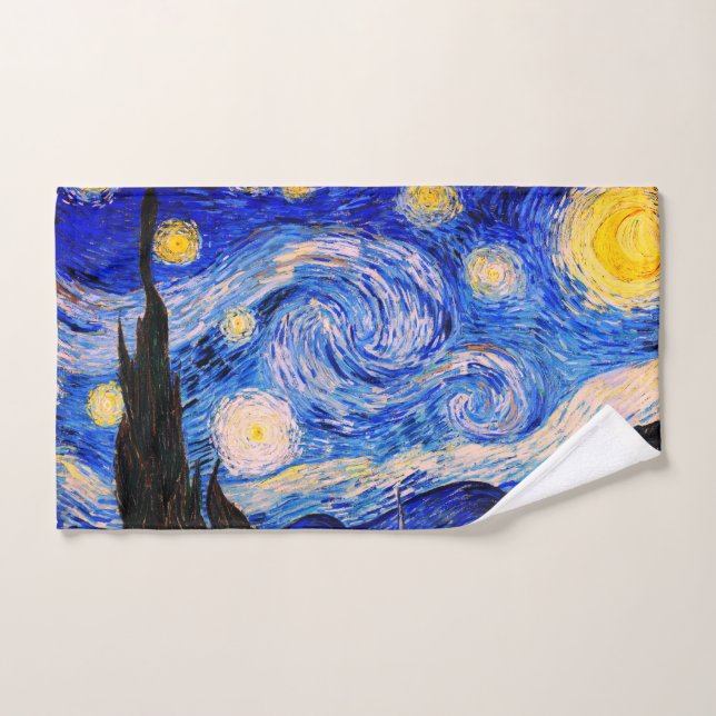 La Nuit étoilée de Vincent Van Gogh (Serviette à main)