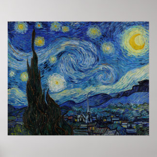 La nuit étoilée par Vincent van Gogh Poster