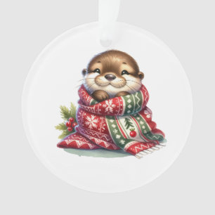 La Otter de Noël dans une écharpe