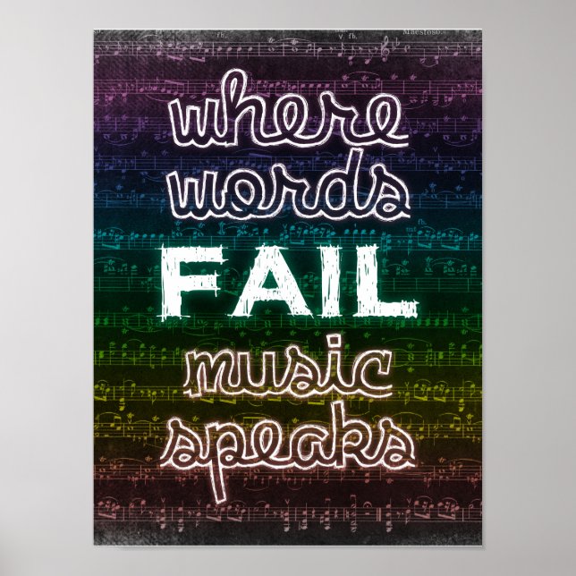 Là où les mots échouent, la musique parle Poster (Devant)