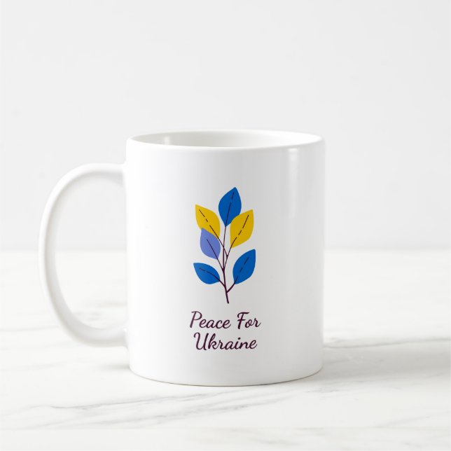La Paix Pour L'Ukraine - Mug De Café (Gauche)