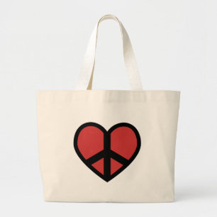 La paix signent dedans un sac de coeur