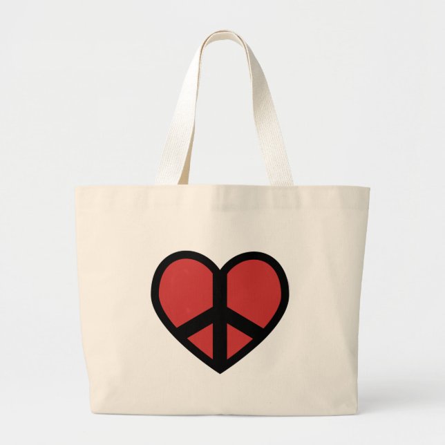 La paix signent dedans un sac de coeur (Devant)