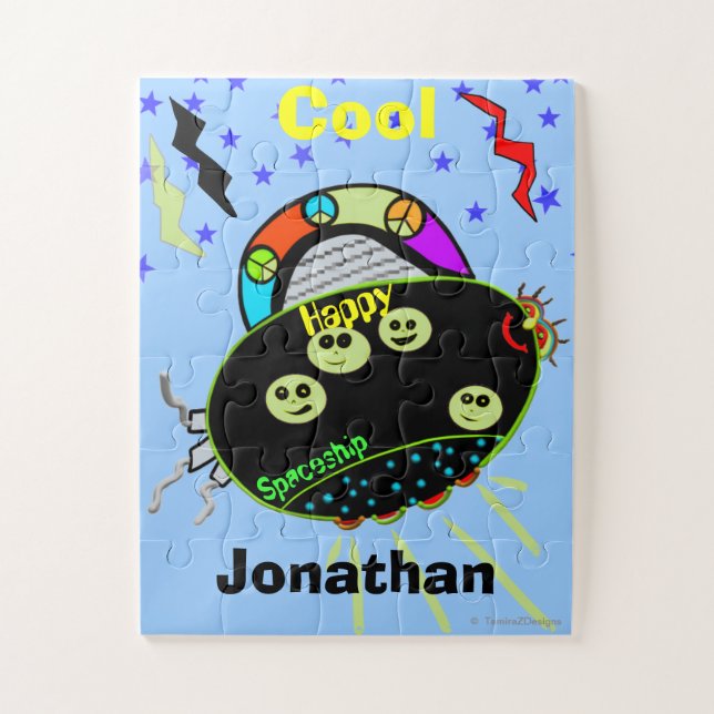 La Paix Signes Joyeux Puzzle Spacship (Vertical)