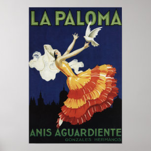 La Paloma - Anis Aguardiente fördernd Poster