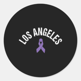 LA Pankreaskrebs LA Los Angeles Sensibilisierungsk Runder Aufkleber