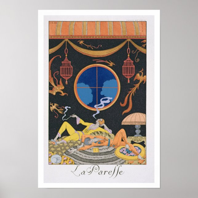 La Paresse, 1924 (pochoir print) Poster (Vorne)