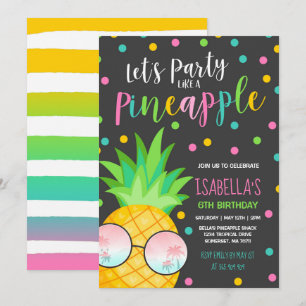 La partie aiment une invitation d'anniversaire