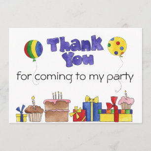 La partie d'anniversaire de enfant que le Merci
