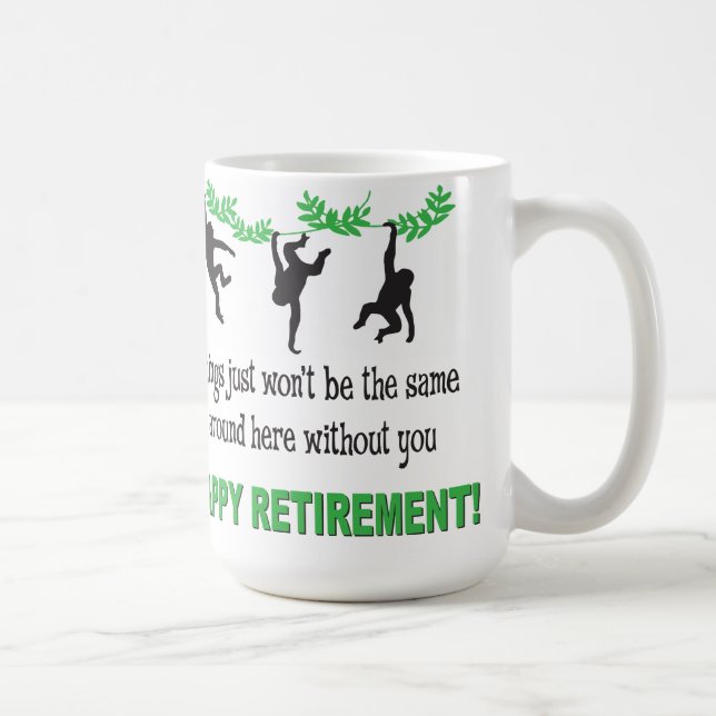 La partie de retraite Monkeys la tasse drôle (Droite)