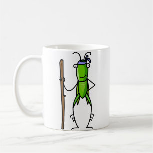 La patience, tasse de sauterelle se tenant avec le