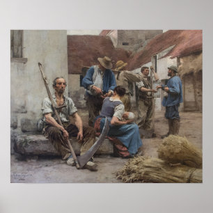 La Paye des Moissonneurs – Lhermitte, 1882 Poster
