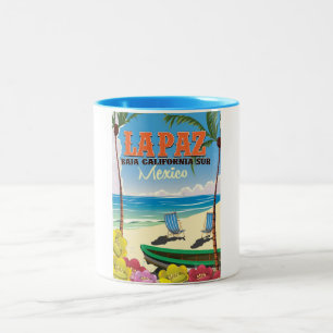 La Paz Baja California Sur Mexiko Reiseplakat Zweifarbige Tasse