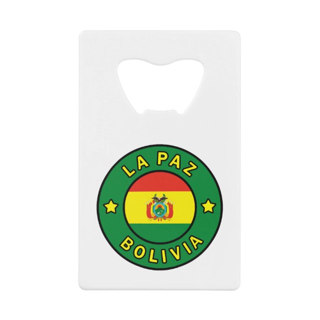 La Paz Bolivia Geldbeutel Flaschenöffner (Vorderseite)