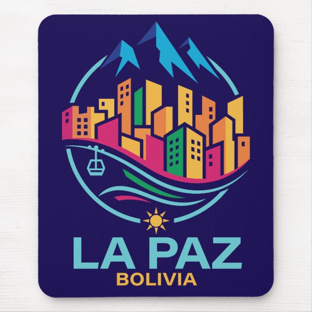La Paz Bolivia South America Mousepad (Vorne)