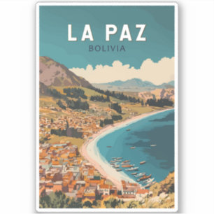 La Paz Bolivien Illustration Kunst, Dichtung und M Aufkleber