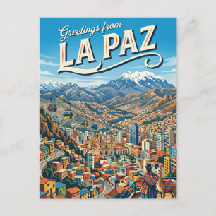 La Paz Bolivien Postkarte
