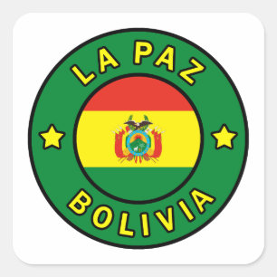 La Paz Bolivien Quadratischer Aufkleber