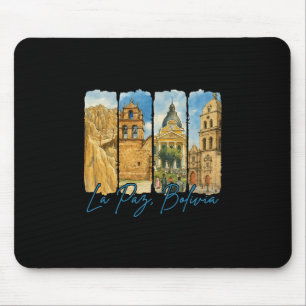 La Paz Bolivien Reisende Reise Pinselstrich Souven Mousepad