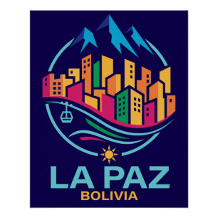 La Paz Bolivien Südamerika Poster