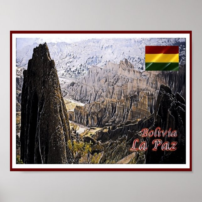 La Paz - Luna Valley - Bolivie - Poster (Devant)