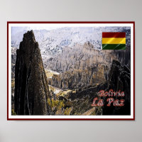 La Paz - Luna Valley - Bolivien - Poster
