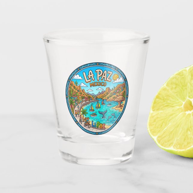 La Paz Mexiko Schnapsglas (Vorderseite)