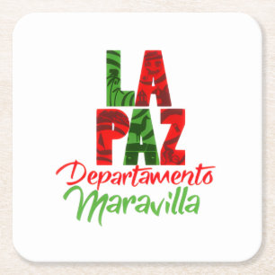 La Paz Souvenir Rechteckiger Pappuntersetzer