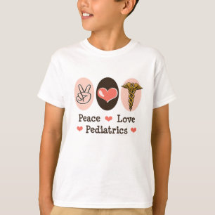 La pédiatrie d'amour de paix badine le T-shirt