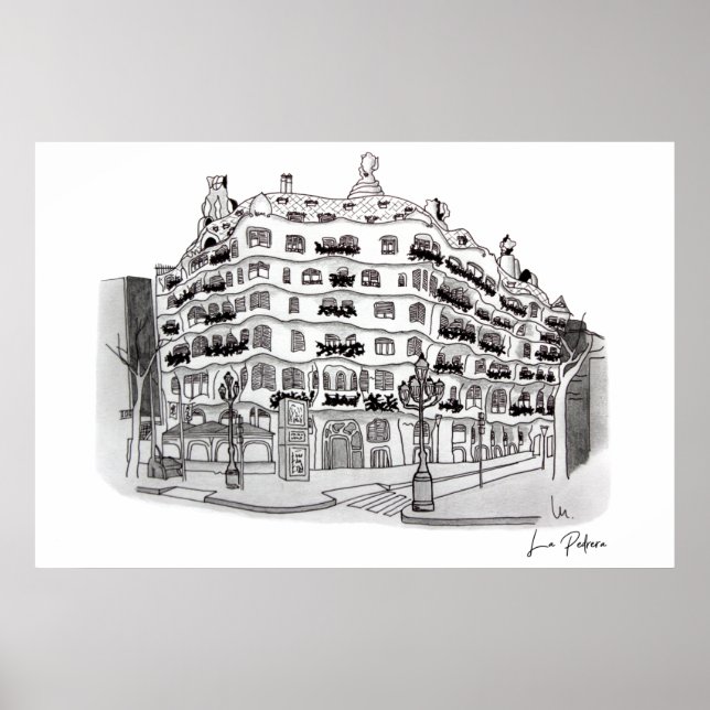 La Pedrera - Casa Milá (Barcelona) Poster (Vorne)