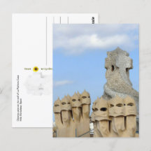 La Pedrera Chimney Pots, Barcelona, Spanien -