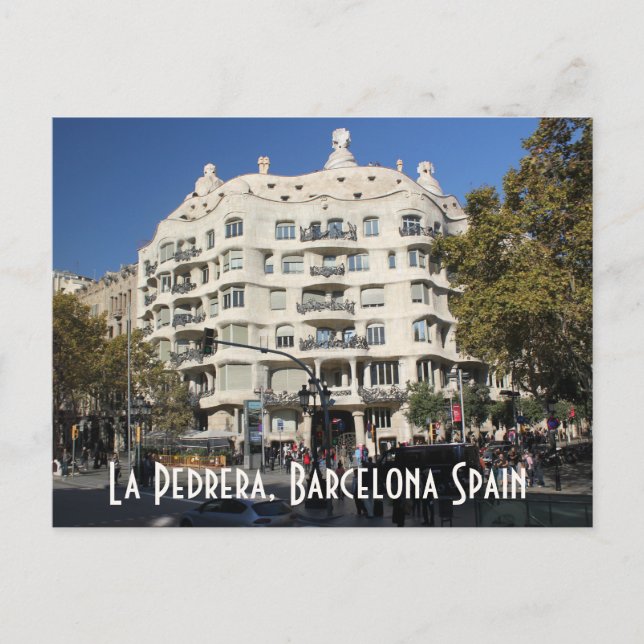 La Pedrera par la carte postale de Gaudi Barcelone (Devant)