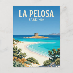 La Pelosa Strand Italien Postkarte