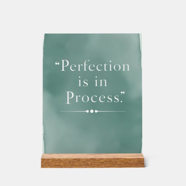 La perfection est dans le processus (Recto)