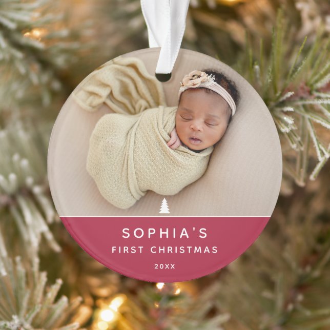 La période la plus merveilleuse Bébé Noël en Acryl (Arbre)