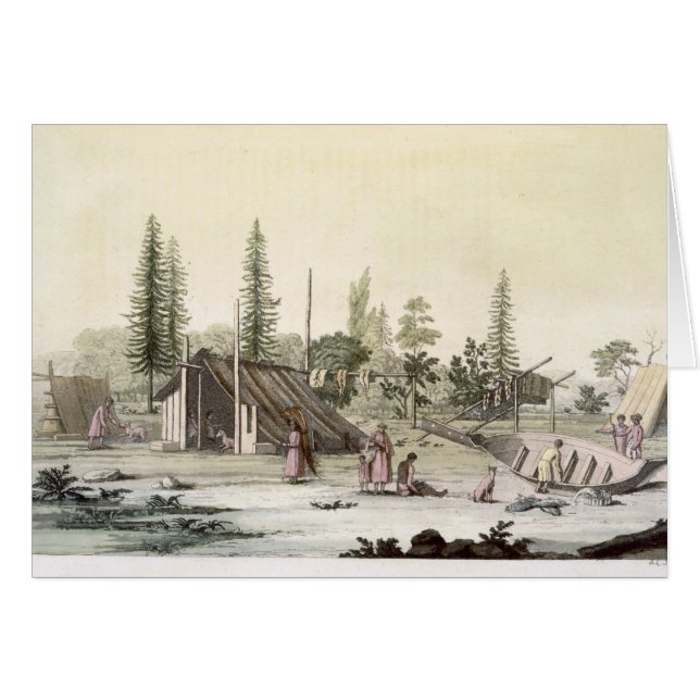 La Perouse au port Francesci (gravure de couleur) (Devant horizontal)