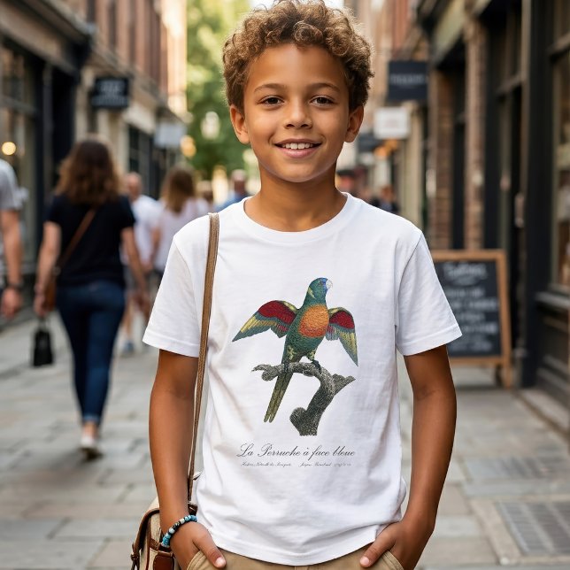 La Perruche, ein Bleistift T-Shirt (Coconut Lorikeet, Trichoglossus haematodus. Boy Basic White T-Shirt)